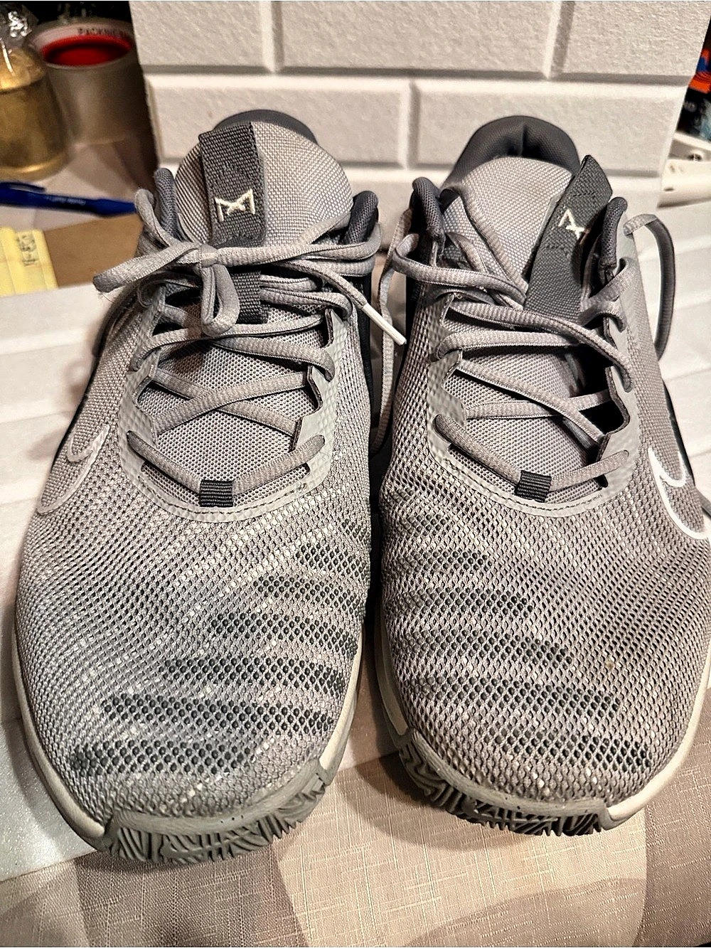 Nike Axetcon Gray & White Athletic Shoes US 13